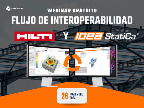 Flujo de interoperabilidad entre IDEA StatiCa y Hilti Profis